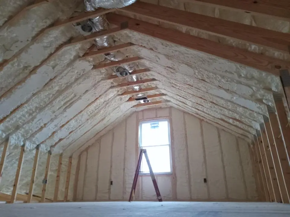 Spray foam roofing application for Crawl Space Insulation project in North Hanover